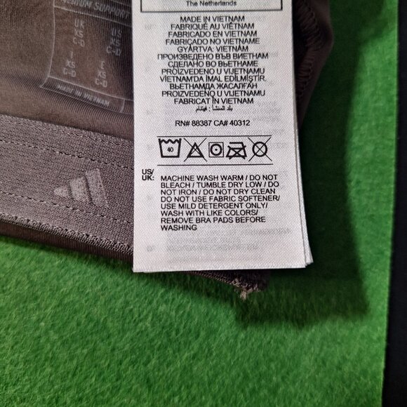 adidas Women’s Powerimpact Training Medium Support Sports Bra Charcoal Sz XS C/D - Picture 10 of 16